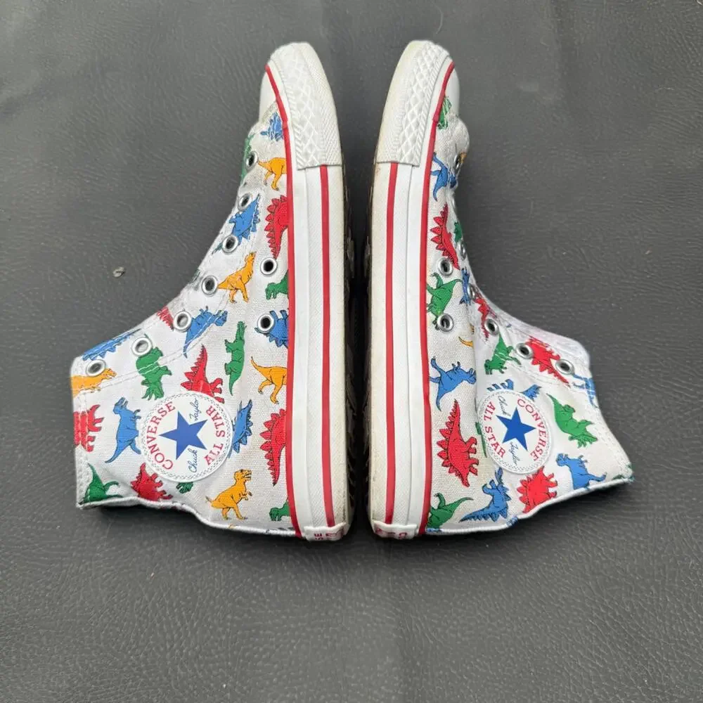 Converse Youth 3 Hightop Chuck Taylor All Star Dinosaur DINOVERSE Shoes No Laces